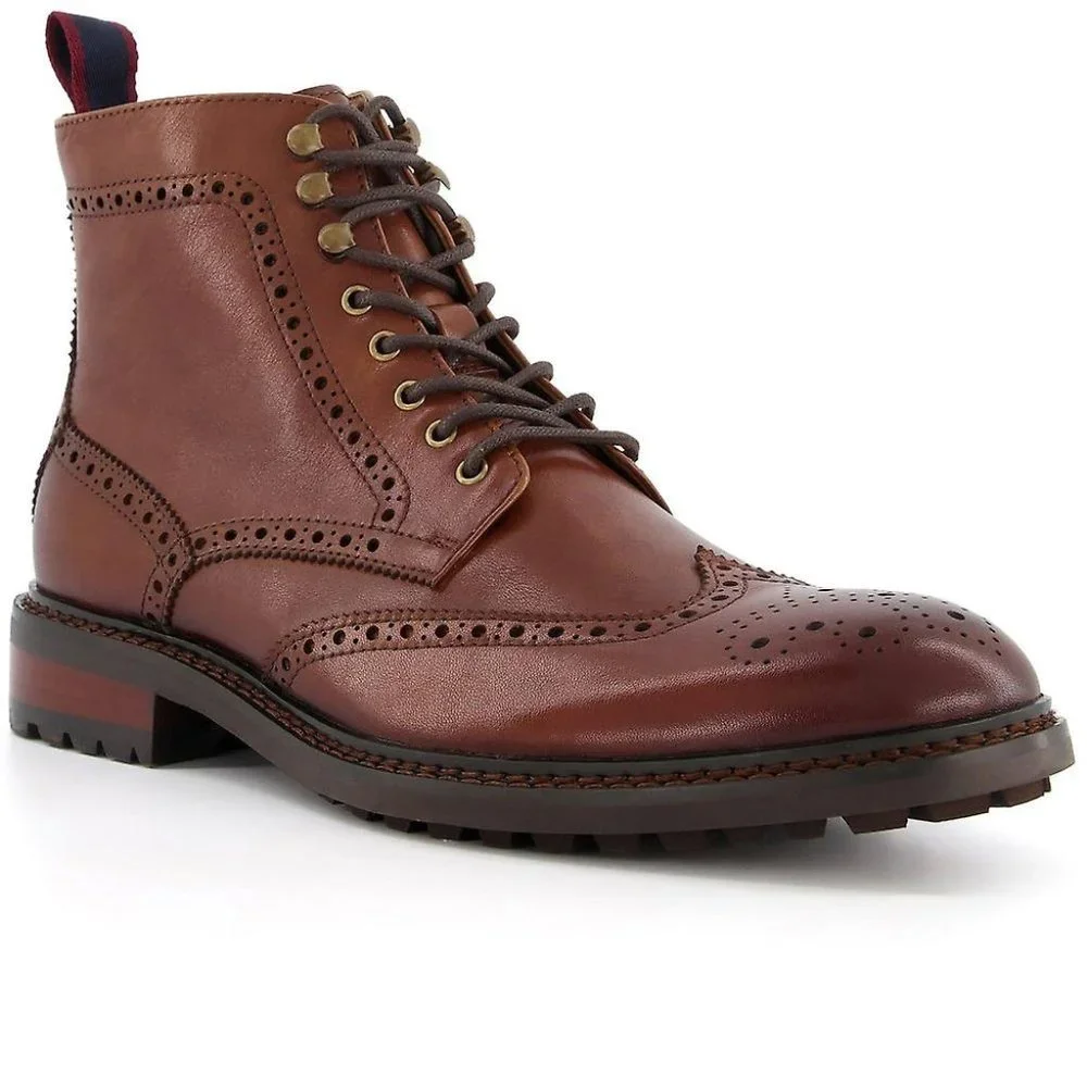 Dune Colonels Mens Brogue Ankle Boots